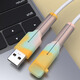 Dipper Mobiltelefon Daten Kabelschutzfall Silikon Anti-gebrochenes stabdichte Drahtschutz Kopf Wickler Snap-Stecker Schutz Fall Android USB Universal