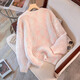 Sibaishe lazy style round neck sweater 2025 autumn new women's sweet butterfly loose sweater