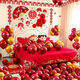 Свадебная компоновка Set Balloon Wedding Internet Celebrity Set Set Wedding Bedroom Sward Supplies Collection Женщина и мужчина для свадебной комнаты (матч, сделанный на небесах)
