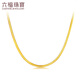 Luk Fu Schmuck Fuß Gold Squake Knochenkette Gold Halskette Einfache Claserotin Kette Preisträger L04TBGN0010 6,53 Gramm (einschließlich Arbeitskosten 653 Yuan)