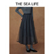 
THE SEA LIFE Ou Hai Yisheng Skirt for women 24 autumn light and delicate hazy feeling flowing mesh skirt B13117 Cloisonné Gray L