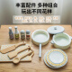 日式儿童过家家厨房玩具木质仿真工具做饭木制厨具3-6岁生日礼物 B日式灰白厨房+冰箱 发客服送水