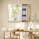 Meiyouchun Nordic meter box decorative painting without punching living room main switch cover vertical version new style weak-current box switch hanging painting K12213 60*80 (blocking 450*70) right push-pull gold frame