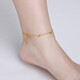 Saturday Lucky Yellow 18K Gold Anklet for Women Flower Shell Color Gold Anklet KH081152 21+2cm Birthday Gift