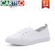 Katile Crocodile Toe Toe Toe Toe Cowhide Casual y cómodos zapatos blancos pequeños para mujeres Versátiles Nuevas primavera y otoño cuatro temporadas de cuero de cuero plano Single White White 12811 34 Women's Style
