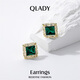 Qlady Green Niche Earrings Feminine High Quality Silver Needle Earrings 2025 Young Luxury Earrings Birthday Gift