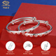Joya china Cumpleaños Memorial Regalos Pulseras de plata bebé 999 Pulsera de plata de pie Luna llena Recién nacido alrededor de 20 g