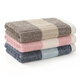 Jieyu three-pack Vosges pure cotton small square towel, soft absorbent face towel, light warm type A small towel, light warm square towel, 1 each in blue, pink and brown, 34x35cm