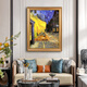 The cafe at night in the cafe of Van Gogh’s World Famous Painting Pure Hand Painting Abstract Oil Paintings Decorative Paintings Aisle Corridor Hanging Paintings 692 Gold Solid Wood Frame 110X200