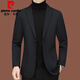 Pierre Cardin Traje casual New Men's New Men's Suit Single Single Single y Autumn Chaqueta Slim Dad Top Grey ZJ9889 L 175