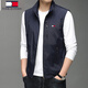 Tommy Hee Kelly Tommy Men's Men's Spring and Automne Automne Mink Stand-Link Veste Veste gilet extérieur Tendance de gilet sans manches décontracté polyvalent 686 Kaki L [Poids suggéré 115-130 Jin [Jin est égal à 0,5 kg]]]