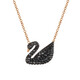 SWAROVSKI Swarovski necklace classic swan crystal clavicle sweater chain Birthday Chinese Valentine's Day gift for girlfriend Large black swan 5204134