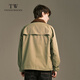 Teenie Weenie Bear Men's Simple Jacket 2025 Autumn and Winter New Casual Retro Fashion Trend Jacket Dark Khaki L