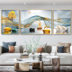 Sanqihu maßgeschneidert für leichte Luxus-Wohnzimmer-Dekoration Mal Sofa Hintergrund Wandmalerei Mural Malerei Fulu Landschaft Triptycharchatmatmosphärische HJ-3886-Finanzrollen Rolling Rolling für Sofas über 4,3 Metern und 70*9 l auf beiden Seiten