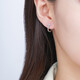Trendy Acer to Jane PT950 platinum earrings for women, letter T as a birthday gift for girlfriend, one pair, about 1.95g
