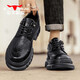 Bull Family Men's Zapatos en verano zapatos de cuero huecos transpirables en la suela gruesa de los hombres Big Heavy Highing Zapatos Botas de martín