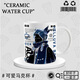 Lu Xuyu Sky Light Meets the Peripheral Mug Keel Bone Wizard Initial Garland High Ponytail Peripheral Cup Cartoon Two Dimension DU3894 Xiaoyao--White Hand Ceramic Mug + Spoon + Coaster