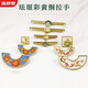 
Gaobangtai enamel color cabinet door brass handle cloisonné new Chinese light luxury drawer cabinet solid handle GBT12178 plum blossom diameter 120 hole distance 96mm