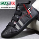 
CARTELO men's shoes leather shoes autumn casual high top flap plus velvet cotton shoes winter shoes 2025 new men's Martin boots all black 9207 39