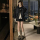 
SENLIANNA's latest leather jacket short jacket for spring and autumn in 2025, women's casual style small top 30-40 years old, black M 105-115Jin[Jin equals 0.5 kg]