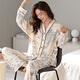 Pyjamas mince et jiao pour les femmes en automne et en hiver à manches longues pantalon mince de style chinois peinture en vrac de grande taille vêtements de printemps 9227 xl recommandée 120-140jin [Jin est égal à 0,5 kg]