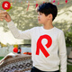 Reima men and women children long-sleeved T-shirts for big children 2024 spring new year warm and fashionable sports cotton top red 3880 152 (152cm)