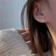 Nilan platinum earrings PT950 female platinum star earrings Korean style fashion earrings earrings for girlfriend, a pair of star earrings