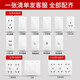 Delixi Switch Socket Panel CD691 Serie 118 Typ Drei-Position Fünf-Loch 15-Loch-Socket Panel Mode weiß