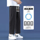 Foss Phil浅蓝色牛仔裤男士夏季薄款九分宽松潮牌运动休闲直筒阔腿裤子 潮牌718-K829浅蓝色 L 【推荐130-145斤】