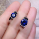 Men's quality sapphire ring for men Sri Lankan silver plated 24 round tanzanite live ring main stone 6.0mm