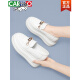 CARTELO crocodile (CARTELO) thick sole shoes for women in spring and autumn with 8cm height increase for small British style genuine leather casual platform white small leather shoes JST11330 black 36