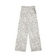 KANG S WONDERLAND star's same style American light luxury printed wide-leg pants with straps khaki casual pants washed cotton pants blue L
