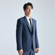 Lilang double stretch striped suit men's moisture-absorbent breathable fashion suit suit gray blue 170A