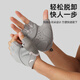 ANTA sports gloves, cycling half-finger gloves, warm, shock-absorbing, non-slip, wear-resistant, iron equipment, fitness training, gray M size