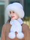 Hengyuanxiang chapeau féminin pour l'hiver chaud Fox Fox Hat de fourrure écharpe épaissie de la mère à la mode répulsif Rabbit fourrure haut chapeau automne et hiver kaki couleur élastique (chapeau simple)