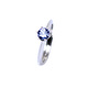 DL 1998 Fat Donglai Quality Tanzanite Ring Silver Tianlan Femmes: Blue Gem Ring chevauchant