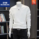ROMON Men's T-shirt Sweatshirt Spring and Autumn New Pullover Top Korean Style Trendy Slim Youth Round Neck Simple Casual Basement Black M Recommended 100125Jin Jin is equal to 0.5 kg