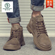 Woodpecker Martin Boots para hombres High Top 2025 Spring y otoño Nuevo estilo Workwear Boots Botas de protección de algodón Zapatos de algodón de estilo británico zapatos de hombres marrones 41 41
