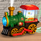 Chisen Children's Electric Spray Dampf Train Toy Universal Locomotive Model Boys San Stoßfänger Auto 1-3 Elektrische Universal Spray Train-Green QB-34 Batterieausgabe + 3 Abschnitte 5 + Schraubendreher