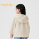 Balabala children's clothing children's jacket girls 2024 autumn clothes little baby cute hooded plush top 208324105004
