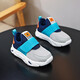 Children's shoes, boys' sneakers, breathable mesh, summer new style 2025 fashionable and versatile set of girls' running shoes LYL9765A gray and blue moon double net 37 shoe length 23.5cm
