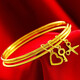 QUAMER Old Phoenix Gold Store Authentic Ancient Method Three Lives Three Worlds Bag Nordic Gold Bracelet Not Fading Inherited Elegant Fashion Single 0.01g