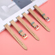 Zhuo Lei wendet Armani Small Green Watch AR11302 1959 AR11149 Frauen Litschee Muster Echtes Leder-Uhren-Gurt-Accessoires Hellgrün-Rose Gold Pin Schnalle 14mm