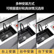 Jiumuwang thickened 304 stainless steel sink large single-slot wash basin home kitchen sink three-hole black nano three-hole basin black 65*45 pull-out faucet package