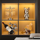 First sight of wine cabinet decorations, art, light luxury, high-end red wine racks, living room sideboards, TV cabinets, housewarming gifts, light luxury transparent globe ornaments, silver style + light strips