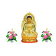 Huixiang offers flowers in front of the Buddha, lotus flowers for the Buddha, lotus flowers for the gods, lotus ornaments, fake flowers, simulated flowers, lotus flowers, fake lotus flowers, purple large purse basins