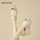 
Daphne thick-soled sequin high-heeled heeled sandals for women in summer small heightened fashion flip-flops for women apricot color 36
