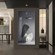 
Lan Diying modern abstract entrance decorative painting clock wall living room corridor corridor painting art clock wall without hole punching SXS3291 40*80cm+ tempered film mirror surface