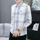 Pei Shiyan 2025 new spring and summer shirt men's long-sleeved plaid slim casual shirt formal men's shirt trendy men's khaki 9922 khaki S (high) quality (70-85Jin Jin is equal to about 0.5 kg)