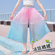 
Pitt Pitt Girls Wide Legs Summer 2025 New Children's Ice Silk Dress Pants Big Children's Nine-point Summer Mosquito-Repellent Girl Gradient 15275 Gradient + 2170 Blue 170 cm